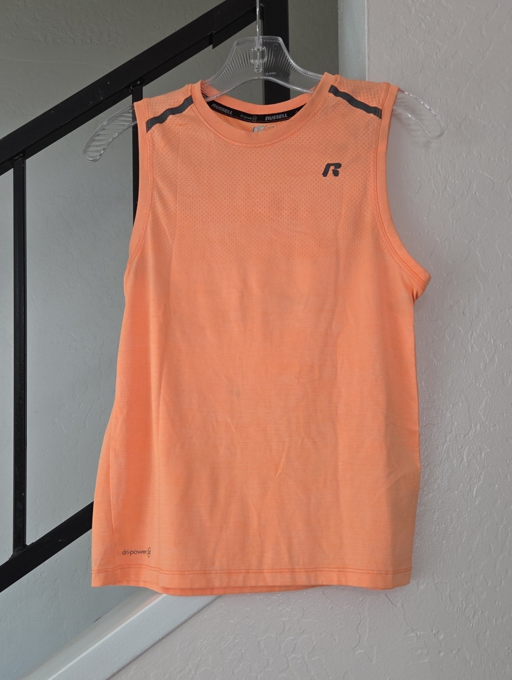 Russell Athletic Peach/Coral Boy's Sleeveless Performance Tank
